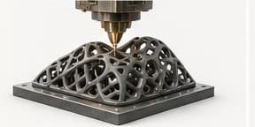Del med gitterstruktur produsert med sand-3D-printing