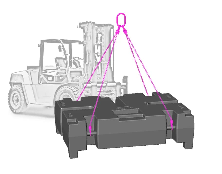 VGP ballastvekt på 5000 KG