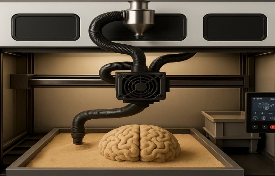 Sand-3D-printing — form fremstilt på under 7 timer