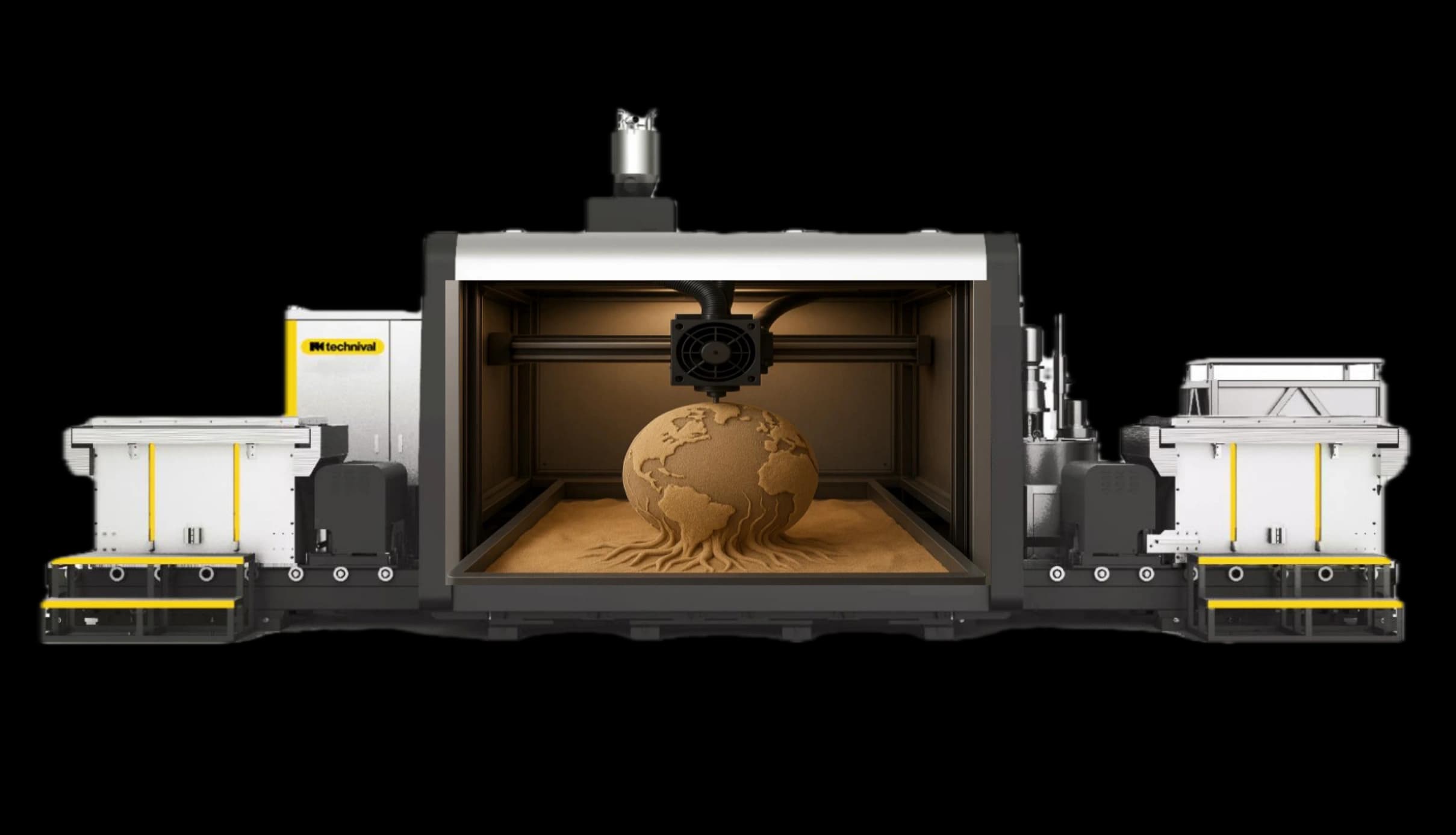 Støpt del produsert fra en sand-3D-printet form