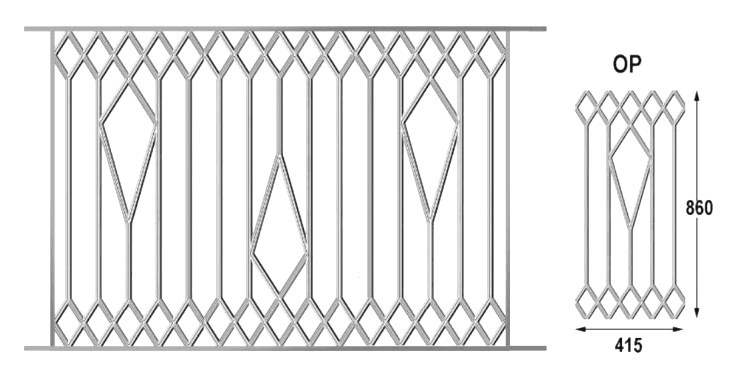 Balustrade, utsmykket rekkverk i støpejern