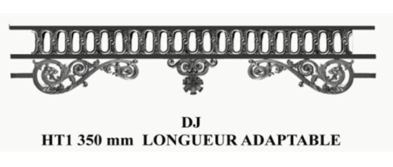 Vindu støttejern i støpejern — ref DJ